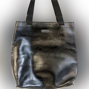 Orla Kiely London Glossy Black tote